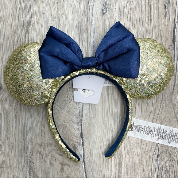 Disney Mickey Ears Gold Sequined - Picture 4 of 6